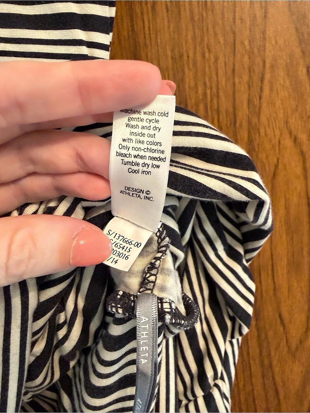Athleta Striped Ruched Dress - Picture 5 of 9